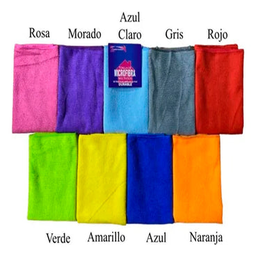 FRANELA MICROFIBRA ROJA, AZUL, NARANJA 1 METRO