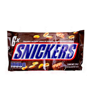 CHOCOLATE SNICKERS C/6 PIEZAS