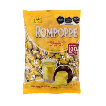 CHOCOLATE ROMPOPPE RELLENO SABOR ROMPOPE 1 KG