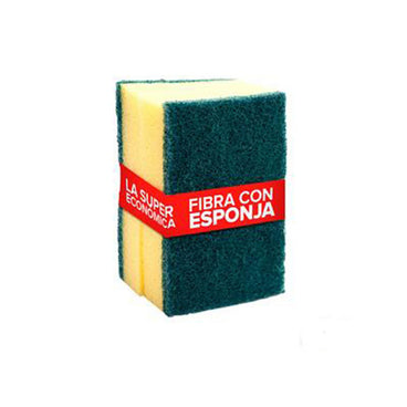 FIBRA ESPONJA AMARILLA Y VERDE