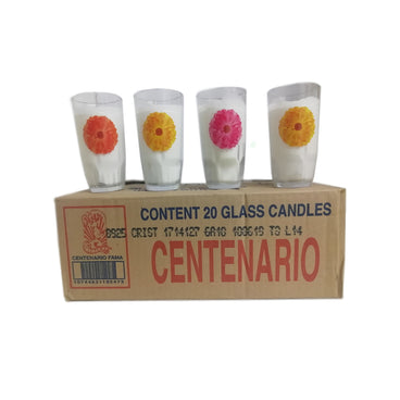 VELADORA CENTENARIO CHICA CARTON C/20 PZAS