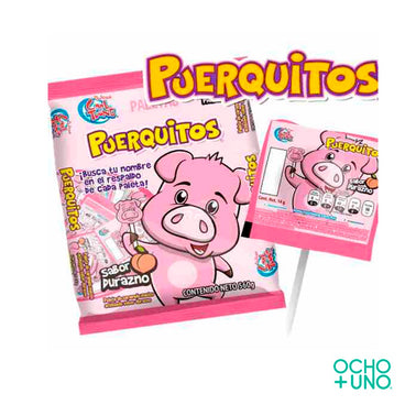 PALETA PUERQUITOS C/40 PZAS