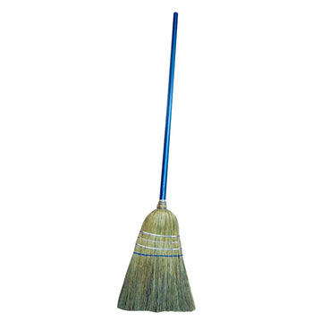 ESCOBA ESPIGA 6 HILOS PALO AZUL MIXTA 1 PZA
