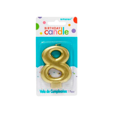VELITAS PARA PASTEL DORADO NUMERO 8