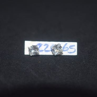BROQUEL PLATEADO ACERO INOXIDABLE ZIRCONIA CUADRADA 5MM