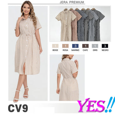 VESTIDO JERA PREMIUM MOD CV-9 VARIOS COLORES