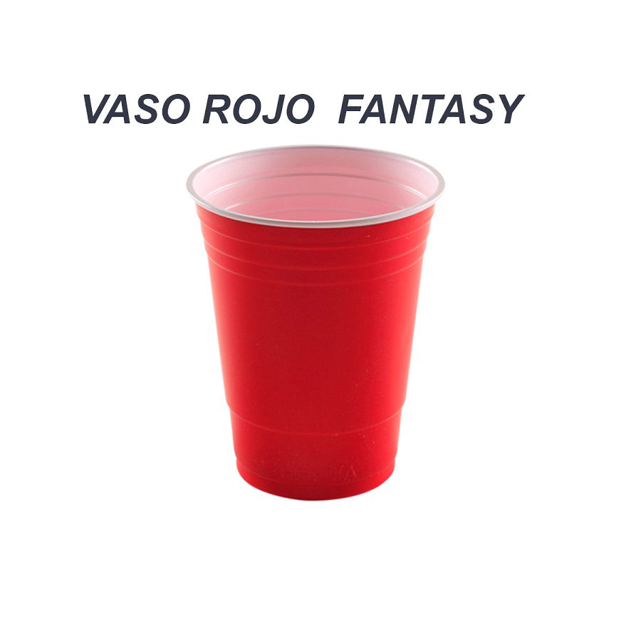 VASO ROJO Y BLANCO FANTASY C/25 PZAS