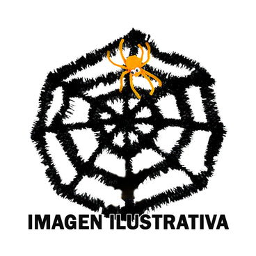 TELARAÑA DECORATIVA BLANCO Y NEGRO 1 PZA