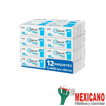 SERVILLETA DALIA C/450 PZAS CARTON C/12 PAQ.