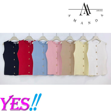 CHALECO AMANDA COLLECTION MOD-28376 VARIOS COLORES