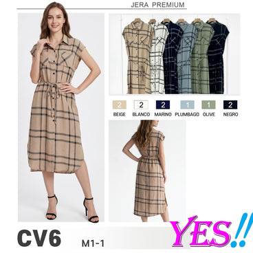 VESTIDO JERA PREMIUM MOD CV-6 VARIOS COLORES