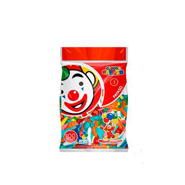GLOBO PAYASO NUM 3 SURTIDO C/100 PZAS