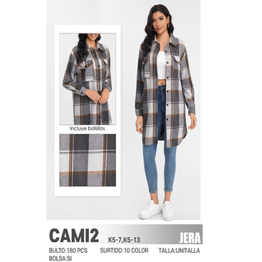 CAMISA FRANELA MOD CAMI-2 VARIOS COLORES