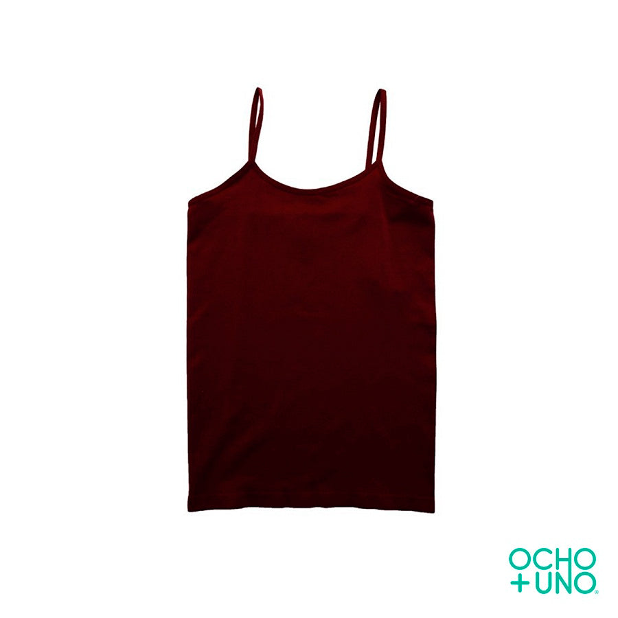 BLUSA TIRANTE COLOR VINO TINTO