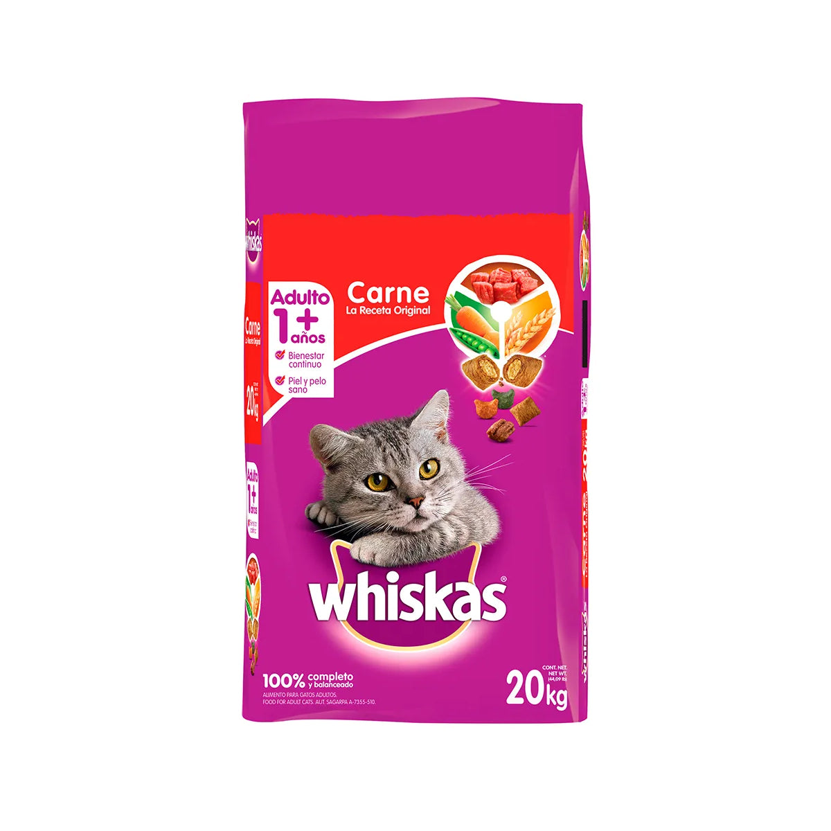 WHISKAS RECETA ORIGINAL BULTO C/20 KG