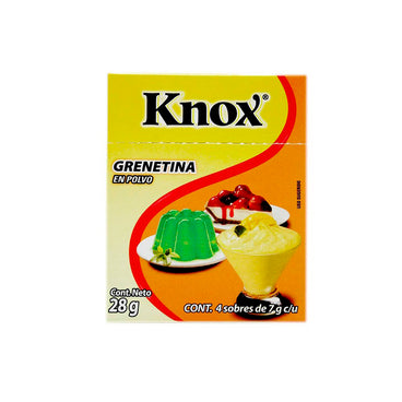 GRENETINA K"NOX CAJA CON 4 SOBRES DE 7 GR