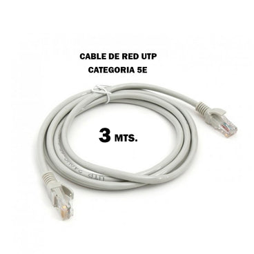 CABLE DE RED UTP CATEGORIA 5E 3 MTS.