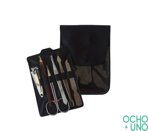 SET ESTUCHE MANICURE NEGRO CELAVI