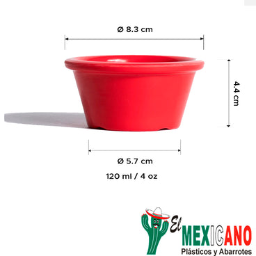 RAMEQUIN DE MELAMINA ROJO 4 OZ