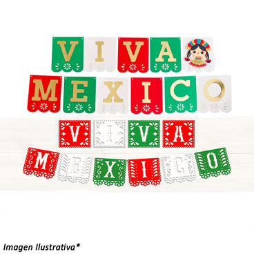 FIESTAS PATRIAS BANER VIVA MEXICO 1 PZA