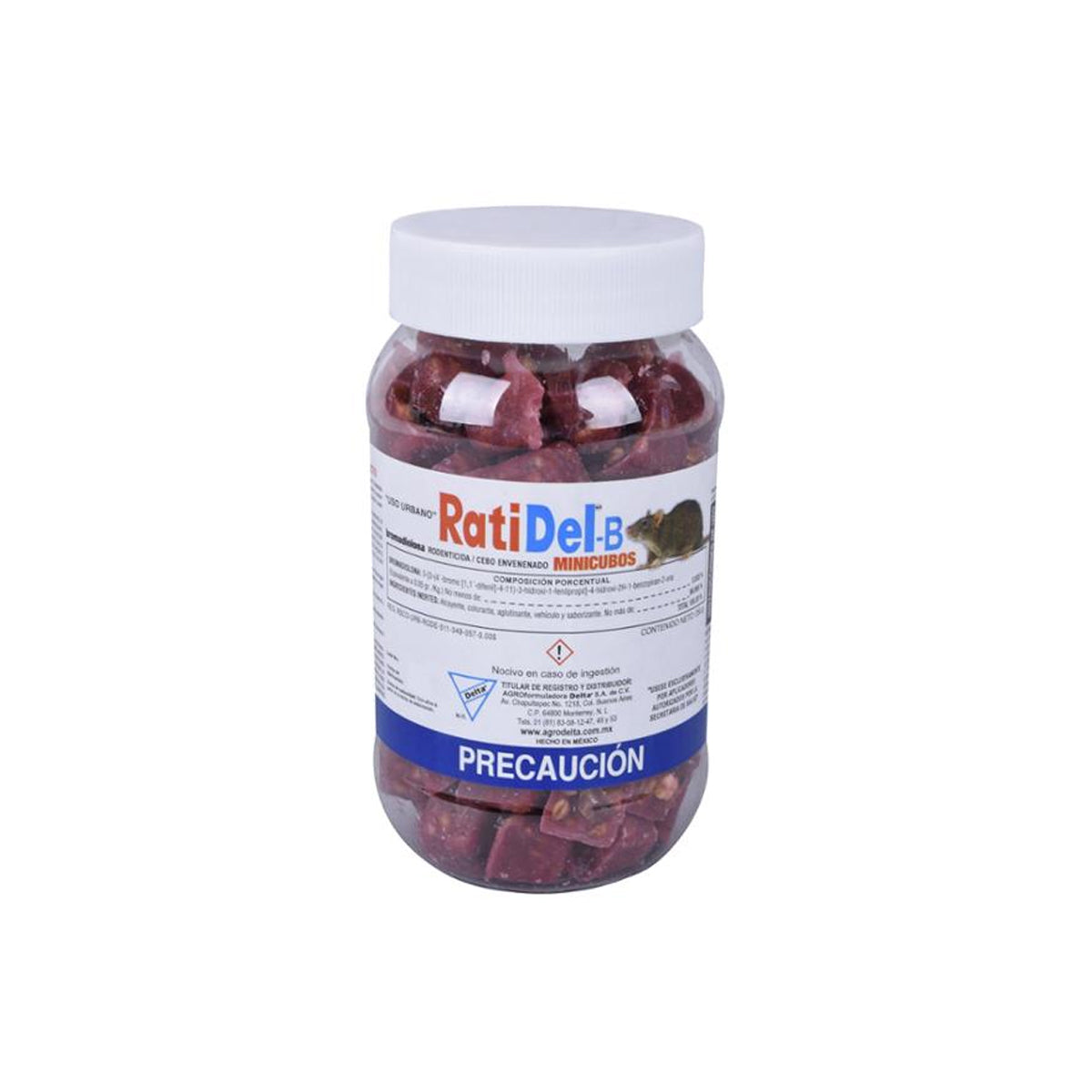VENENO PARA RATAS RATIDEL-B MINI CUBOS 250 GR