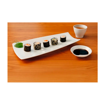 PLATO SUSHI RECTANGULAR #12 MELAMINA BLANCO 1 PZA
