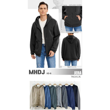 SUDADERA JERA C/GORRO MOD-MHDJ-2 VARIOS COLORES