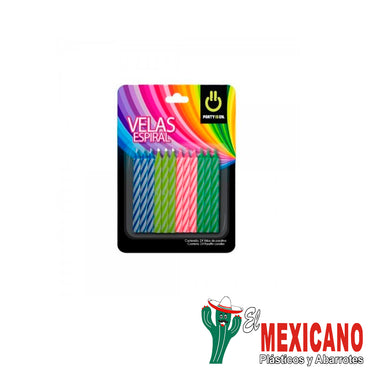 VELITAS ESPIRAL PARA PASTEL COLOR NEON C/24 PZAS