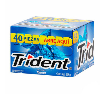 CHICLE TRIDENT MENTA C/4 PZAS