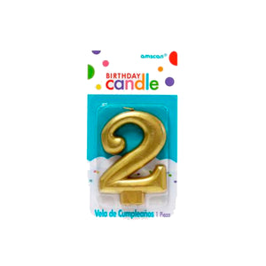 VELITAS PARA PASTEL DORADO NUMERO 2