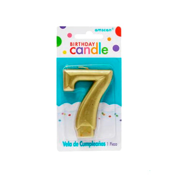 VELITAS PARA PASTEL DORADO NUMERO 7