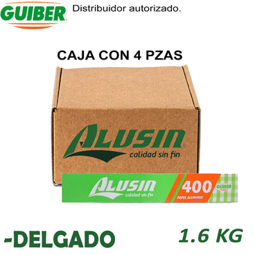 ALUMINIO ALUSIN 400 DELGADO 1.6 KG CARTON CON 4 PZAS