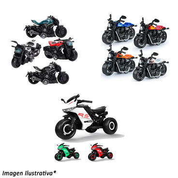 JUGUETE CARRITO MOTO VARIOS  ESTILOS 1 PZA