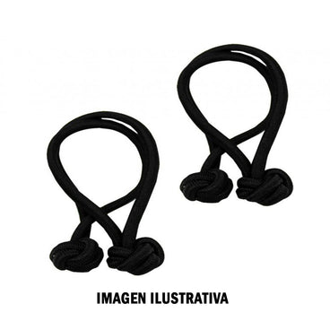 LIGAS P/CABELLO NEGRA CON NUDO C/2 PZAS