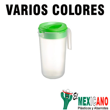JARRA BONITA DE PLASTICO C/TAPA 2 LT