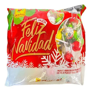 PALETA FELIZ NAVIDAD C/50 PZAS