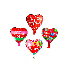 GLOBO CORAZON NUM 12 C/FRASES C/25 PZAS