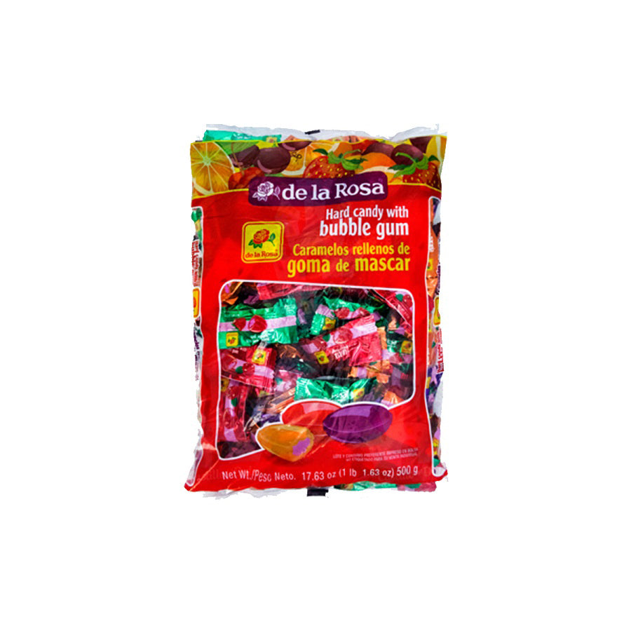 CARAMELO CON CHICLE DE LA ROSA C/100 PZAS