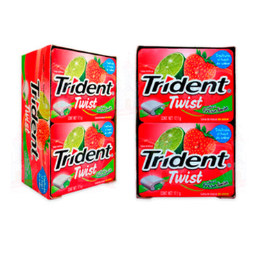 CHICLE TRIDENT TWIST FRESA-LIMON C/10 PZAS