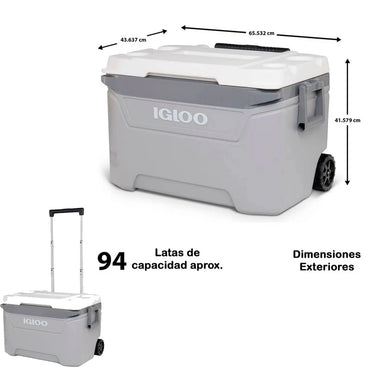 HIELERA IGLOO SUNSENT 60 QT ROLLER 56L
