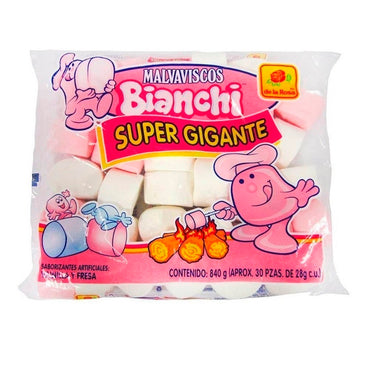 BOMBON SUPER GIGANTE BLANCO Y ROSA DLR C/30 PZAS