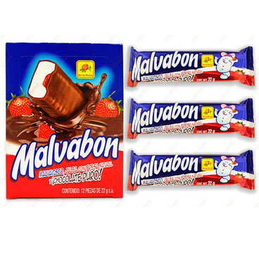 CHOCOLATE MALVABON FRESA C/12 PZAS