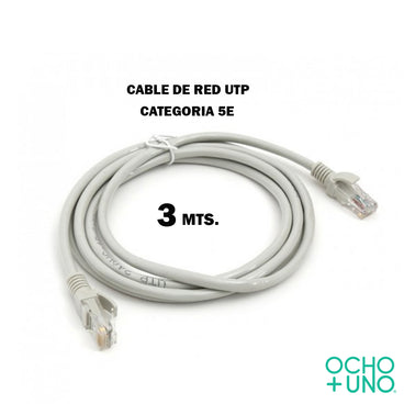 CABLE DE RED UTP CATEGORIA 5E 3 MTS.