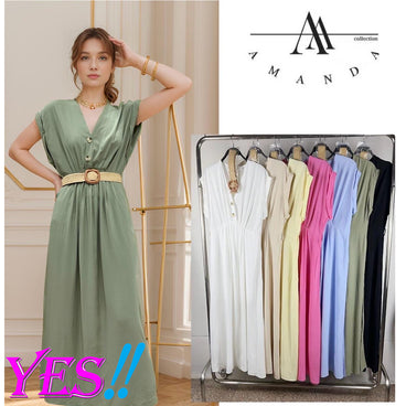 VESTIDO AMANDA COLECCTION MOD RL-695 VARIOS COLORES