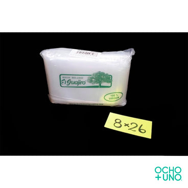 BOLSA NATURAL 08X26 HELADOS 1/4 KG.