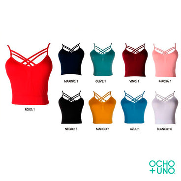 TOP DEPORTIVO SIETE ROSA MOD 3443 VARIOS COLORES