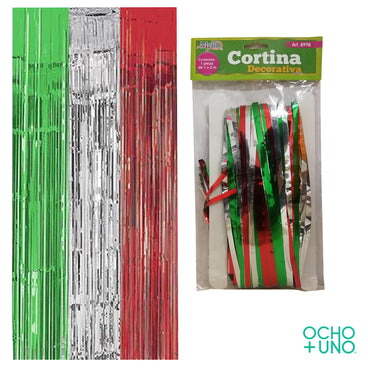 CORTINA DECORATIVA METALICA TRICOLOR 1 PZA