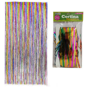 CORTINA DECORATIVA METALICA HAPPY BIRTHDAY MULTICOLOR 1 PZA