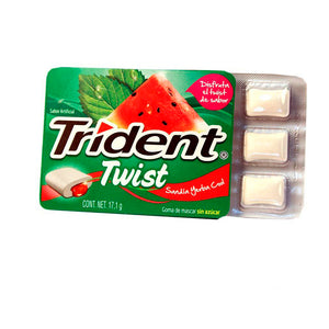 CHICLE TRIDENT TWIST YERBA- SANDIA C/10 PZAS