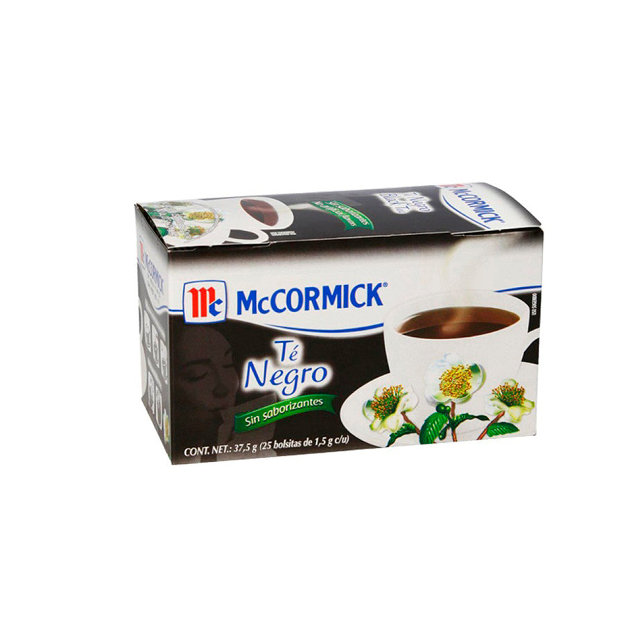 TE McCORMICK NEGRO CAJA C/25 SOBRES CARTON C/24 PZAS
